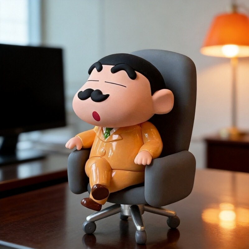 Crayon Shin-Chan Officially Licensed High-Quality Figure Anime Doll Trendy Toy Model Car and Desktop Decoration
