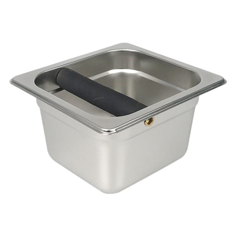 Suministro directo de fábrica de acero inoxidable Cubo de escoria de café hogar tamaño pequeño máquina de café antideslizante caja de escoria tanque de residuos de reciclaje de residuos