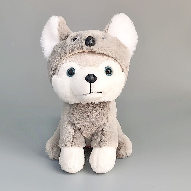 Muñeco de Peluche de Husky de Comercio Exterior con Temática de Dibujos Animados, Lindo Erha, Regalo Calmante para Niños, Cachorro, Dinosaurio, Transfronterizo, Gran Venta