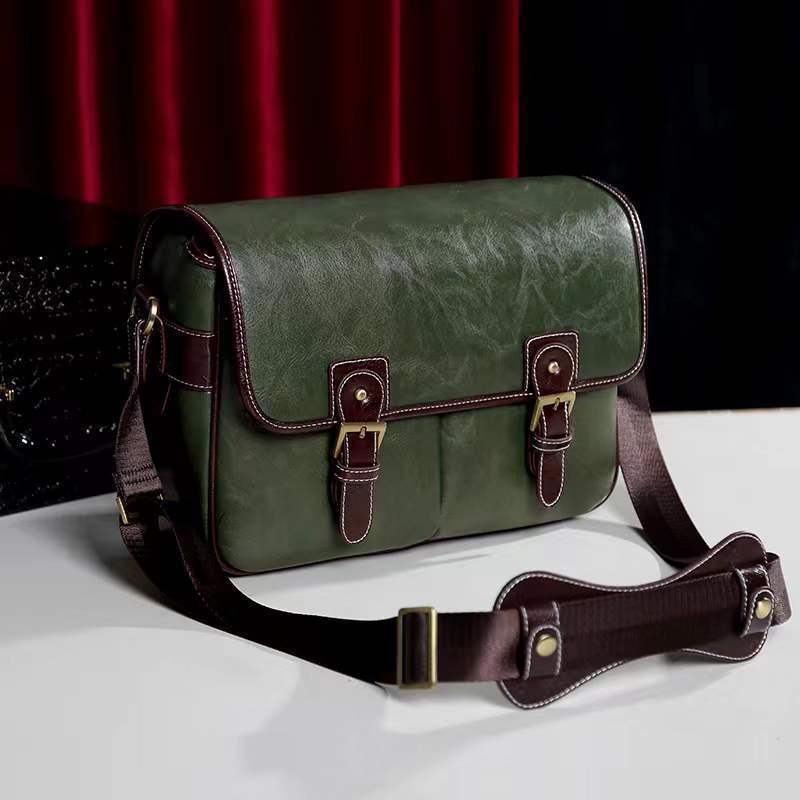 SLR 카메라 가방 2024 새로운 스타일 한국 패션 올 매치 메신저 가방 어깨 카메라 가방 남성