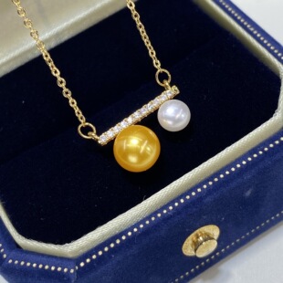Manufacturers wholesale balance Gold pearl pendant multi beads comparable to the Nanyang gold bead color 18K package gold simple