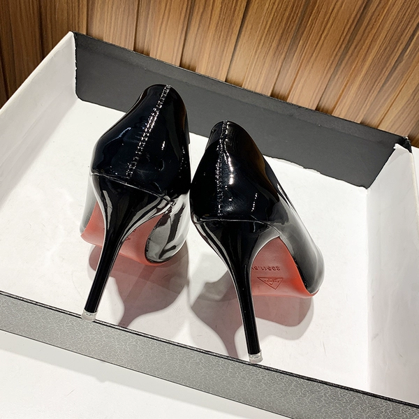Black 10 cm red shoe soles (spot fast hair