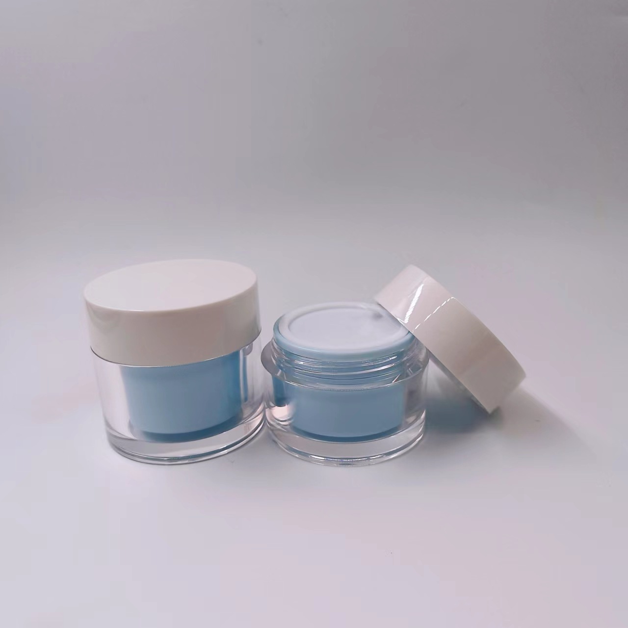 亚克力30G50G直圆膏霜分装瓶护肤品套装瓶