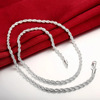 Accessory, necklace with pigtail, chain, 4mm, simple and elegant design, wholesale