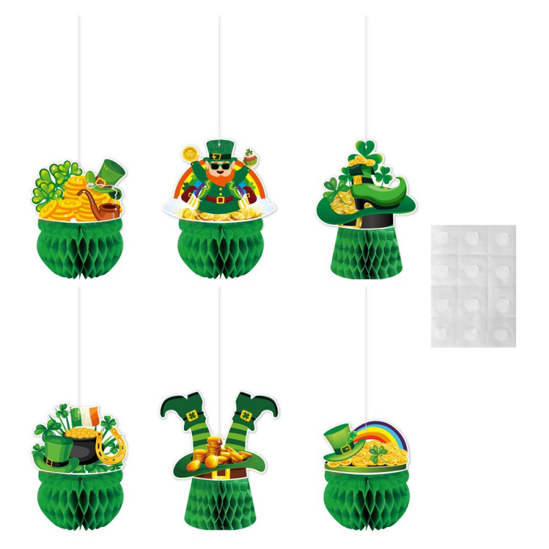 Transfronterizo nuevo día de San Patricio decoración colgante colgante colgante estereoscópico colgante decoración de fiesta del día de Irlanda