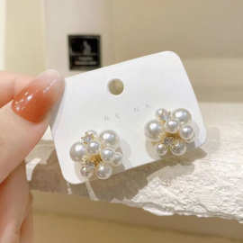 2023年款潮小众设计感珍珠耳环女秋冬耳饰韩式高级感饰品Earrings