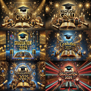 2025 New Cross-border Graduation Cloth Banner Congratulations to Graduates School Decoration Hanging Cloth Graduation Ceremony Party
