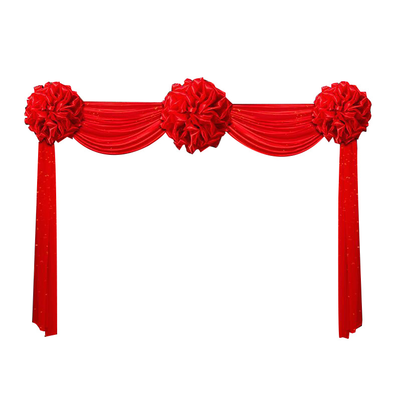 Cortina de tela decoración de la puerta de la boda gran bola de cártamo puerta de la unidad de la puerta de la casa nueva puerta de la casa de bodas flor de seda venta directa