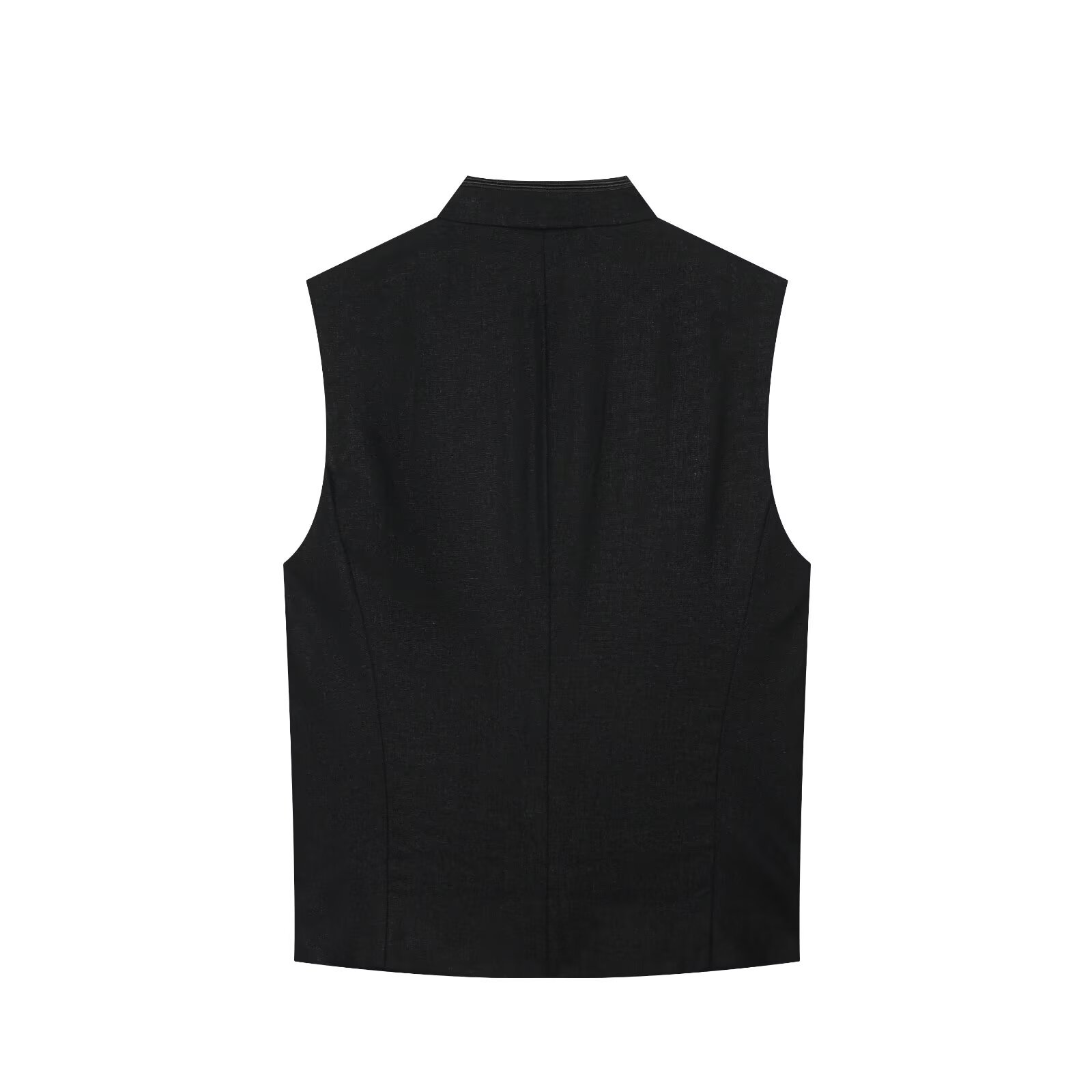Myst & Za ropa de mujer 2026 verano nuevo botón de cuello decoración chaleco sin mangas delgado superior 2843709