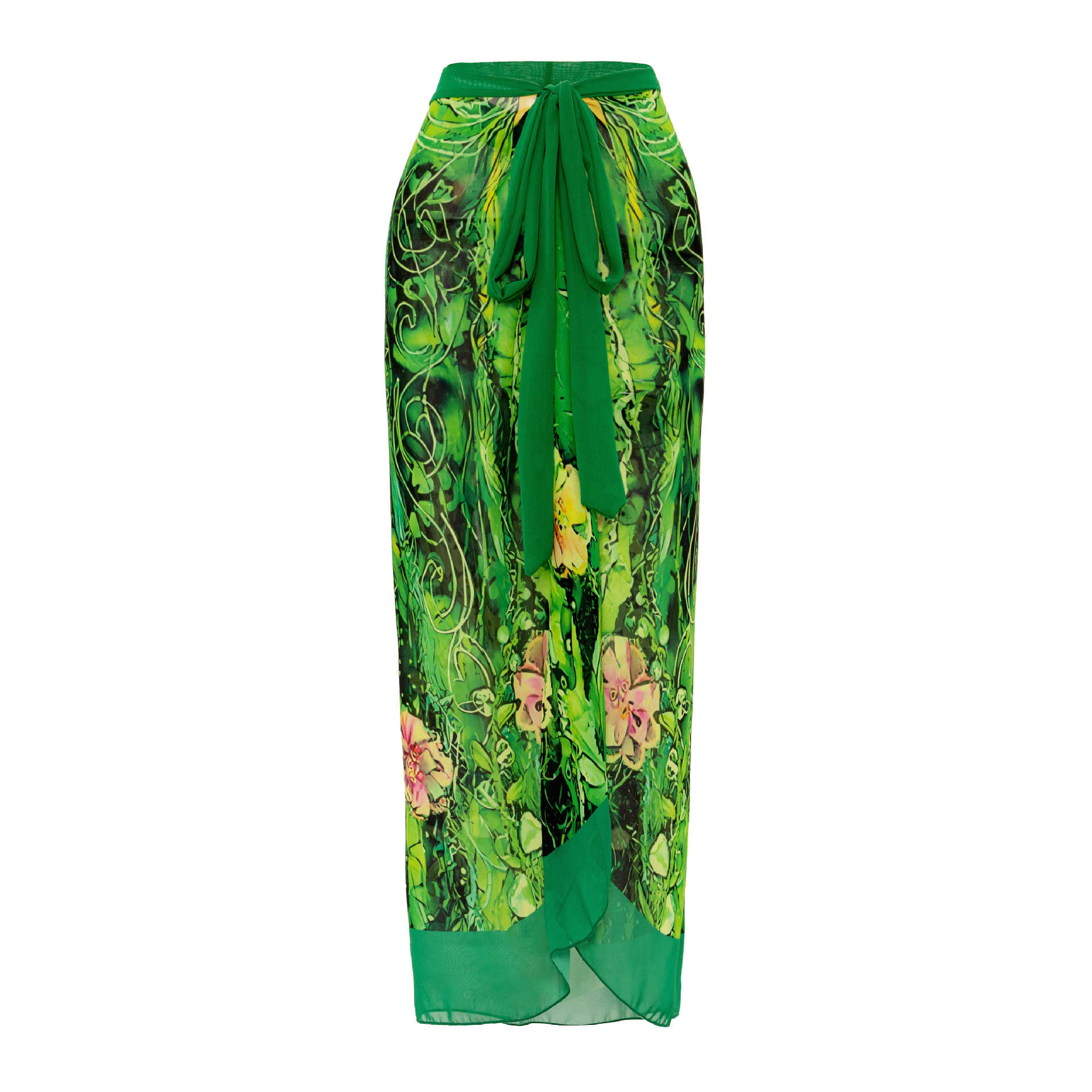 Retro Badeanzug Mit Rock Und Hohem Kragen Damen Blumenmuster_voghion.com