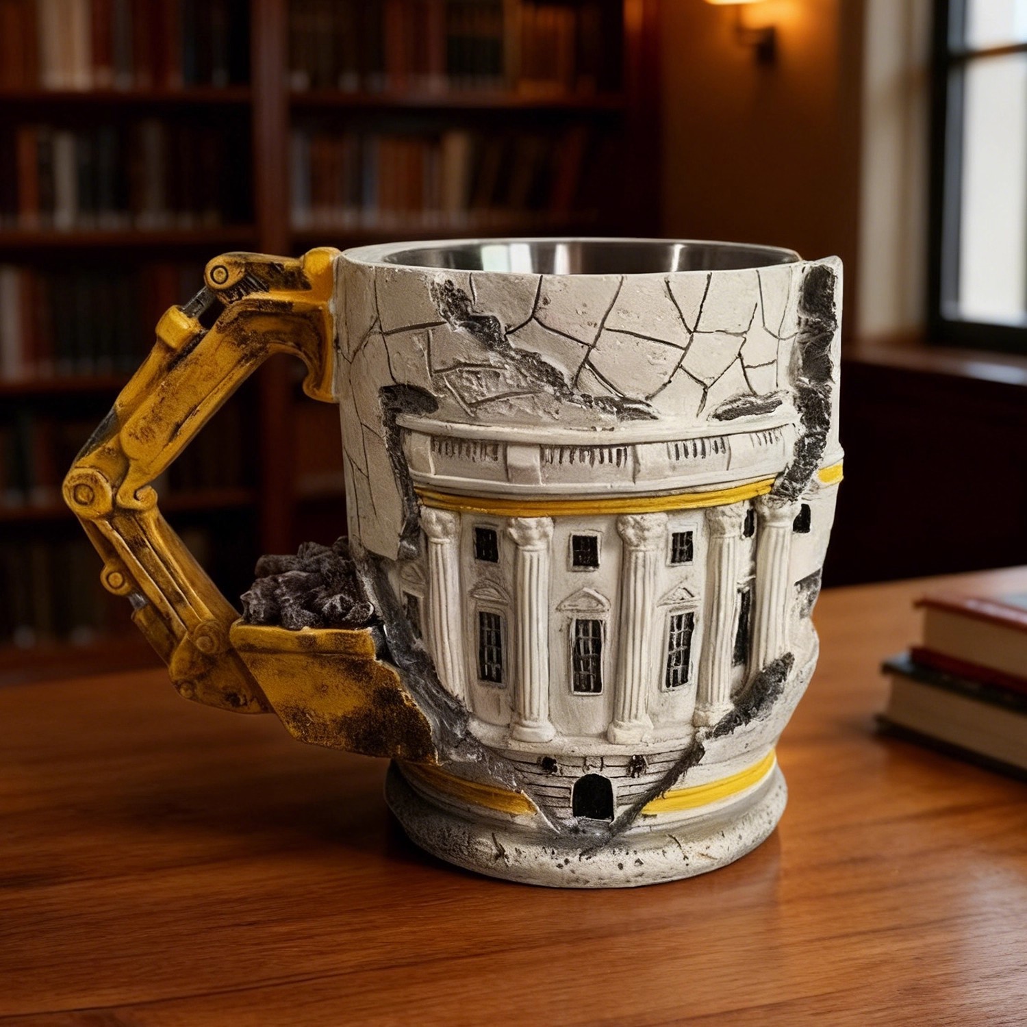 Tazas de acero inoxidable creativas de resina transfronteriza tazas de agua personales de regalos decoración fábrica de joyas cabello recto