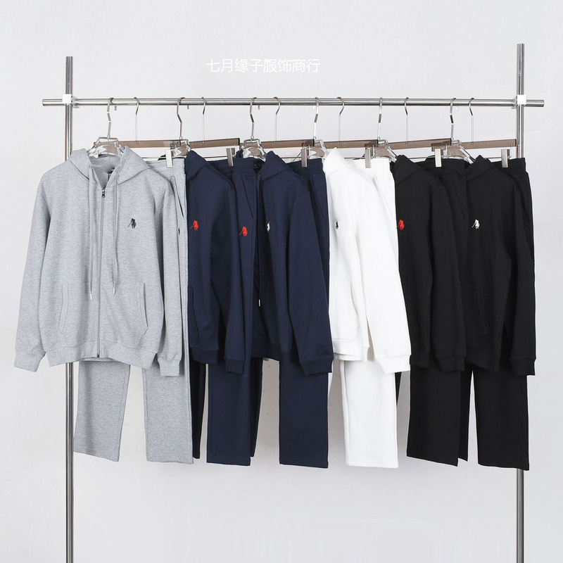 Pony Logo Embroidered Spring & Fall Thin Casual Pure Color Long-Sleeved Jacket Rl New Zipper Hooded Cardigan Pure Cotton Sweatshirt Pony Logo Embroidered Spring & Fall Thin Casual Pure Color Long-Sleeved Jacket Rl New Zipper Hooded Cardigan Pure Cotton Sweatshirt