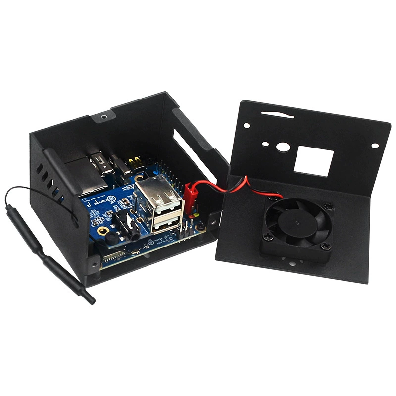 Orange Pi metal case Orange pi zero 3 protective case compatible expansion board with cooling fan cooling