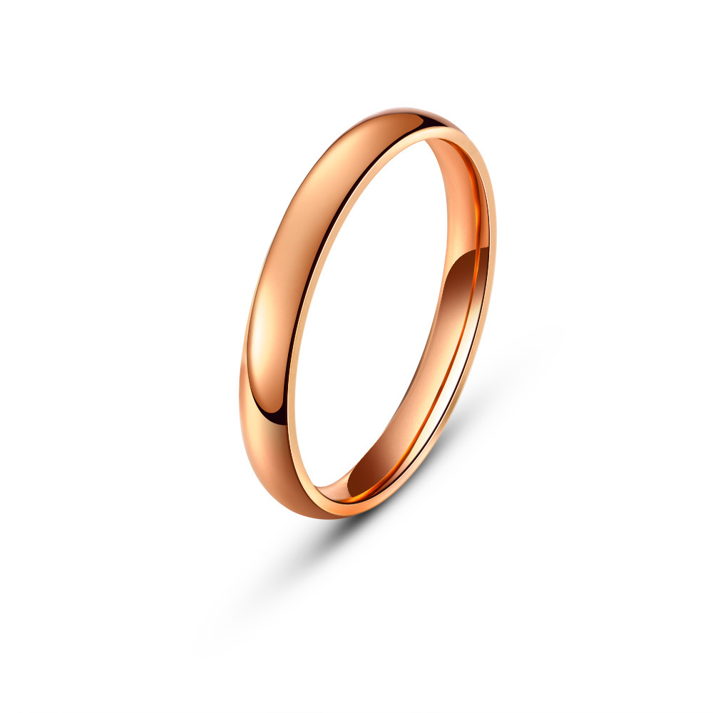 Daily Occasion Geometric Titanium Steel Simple Style Rings