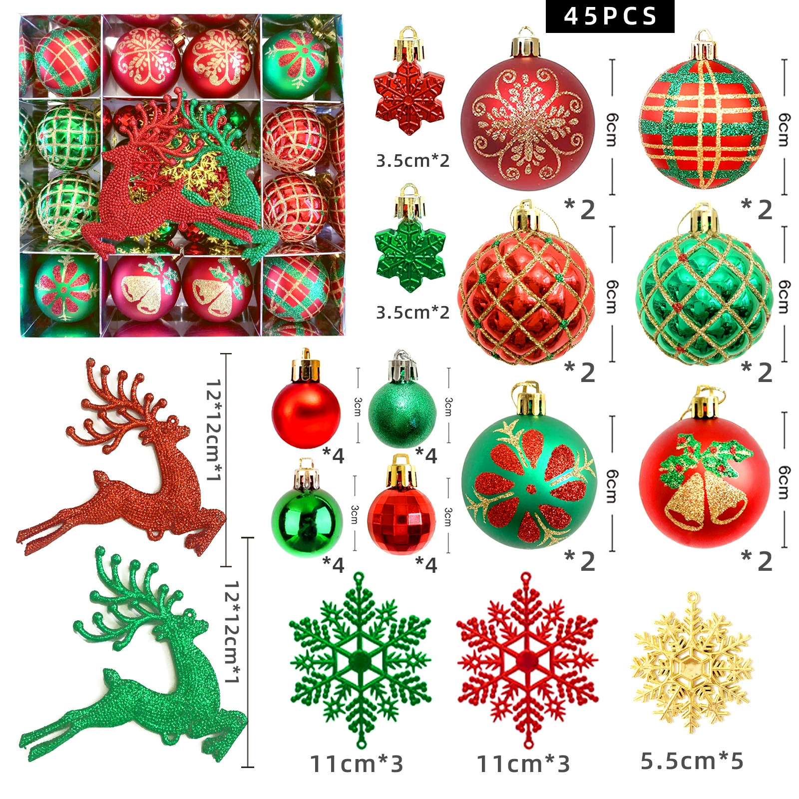 Christmas cartoon plastic painted pendant, Amazon, Birthday gift