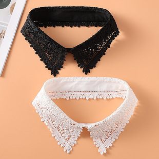 Four Seasons Soft and Comfortable Fake Collar Single Collar Versatile Fashion Decorative Sweater Simple Style Floral Diamond Single Collar