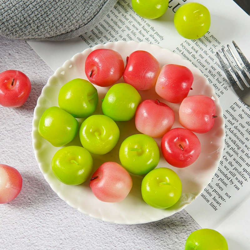 Мини Миниатюрный симулятор яблоко зеленое яблоко красное яблоко модель имитация фруктов школьная сумка автомобильный брелок кулон