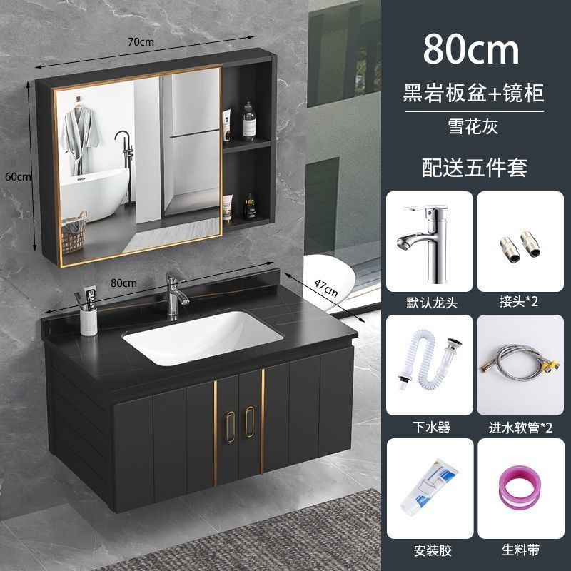 Espacio aluminio tocador tocador tocador tocador armario integrado tabla de roca encimera lavabo lavabo mueble de baño mueble de baño