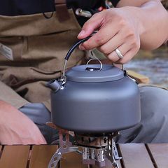 Outdoor camping kettle 1.4L household tea kettle camping large kettle portable camping aluminum kettle 0.8L