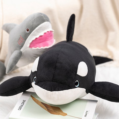 ネットの赤いモデルのトラのクジラの公仔のかわいい口のサメのぬいぐるみの海洋のシリーズの大きいホジロザメの人形