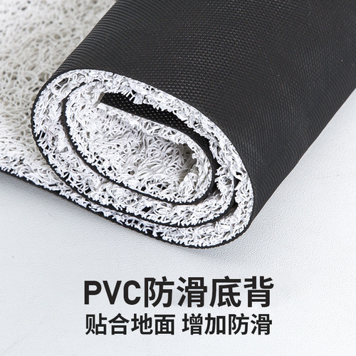 Rectangular entrance door mats Welcome to the foyer wire loop PVC anti-slip bottom back unit door rub soil carpet