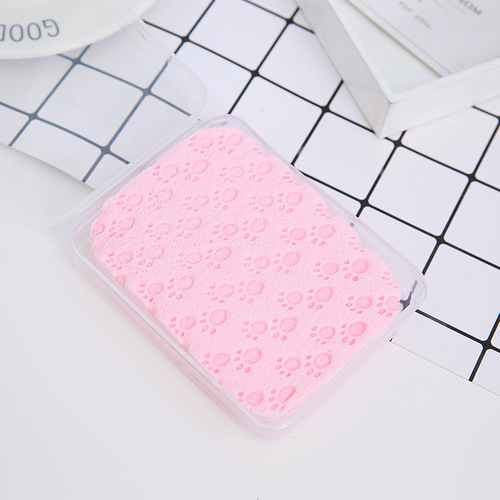 Keli single box baby facial cleansing puff Internet celebrity new skin rejuvenating sponge seaweed facial cleansing puff drop shipping