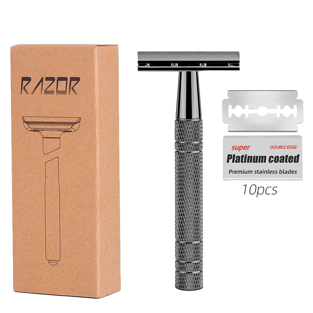 アマゾントップの髭剃り手動髭剃りレトロ髭剃りプラチナ両面刃髭剃り