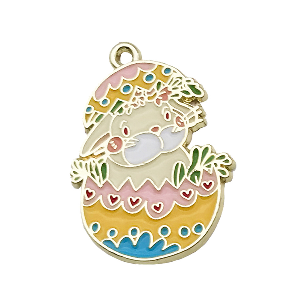 Conejo de huevo de Pascua transfronterizo Acción de gracias hoja de arce calabaza accesorios de bricolaje creativo llavero colgante pequeño