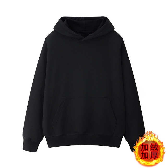 Cadena de comercio exterior transfronterizo suéter con capucha mujer hombre otoño e invierno marca de moda suelta color sólido todo fósforo más chaqueta de moda de terciopelo