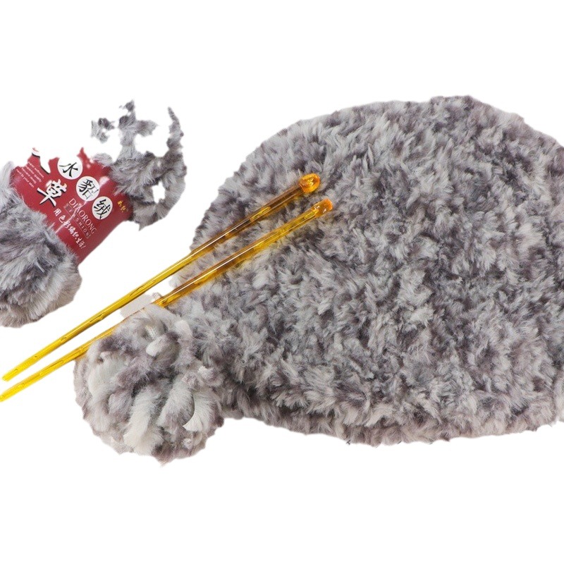 Faux de piel de visón lana coral fleece Phoenix cola de piel de lana medio grueso largo abrigo de lana de visón de imitación