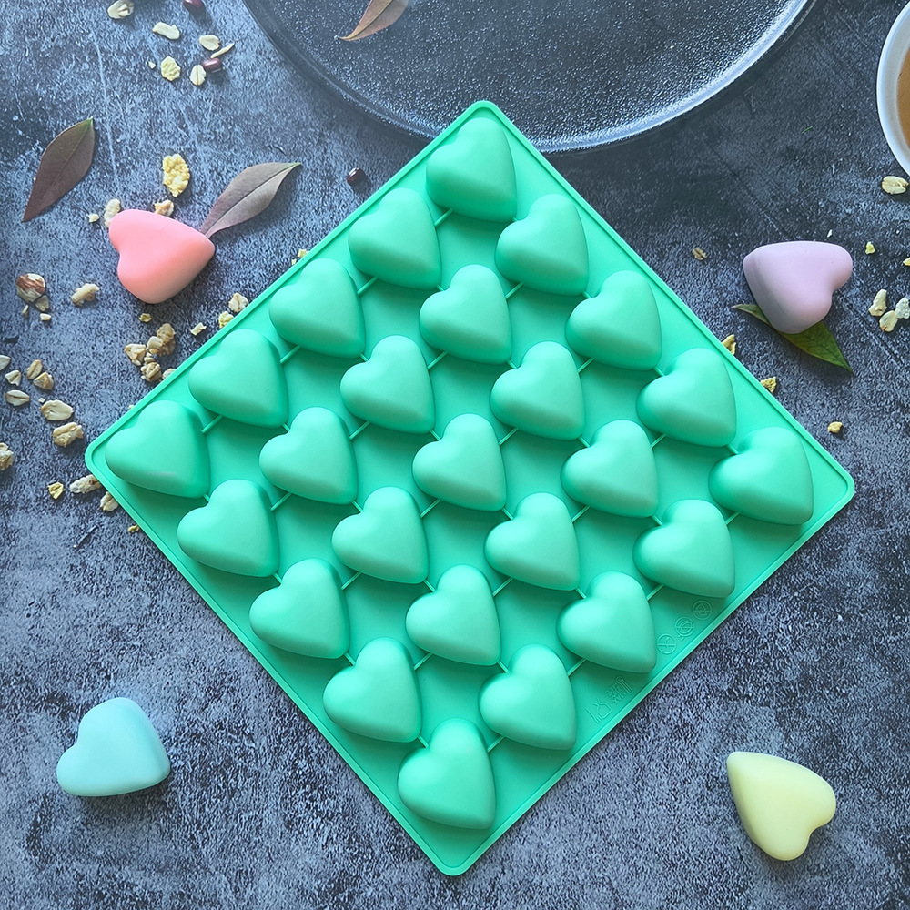 25 Lian Love 691 Molde de silicona de chocolate para caramelo Molde de decoración de pastel de galleta para hornear Molde de pudín para rejilla de hielo