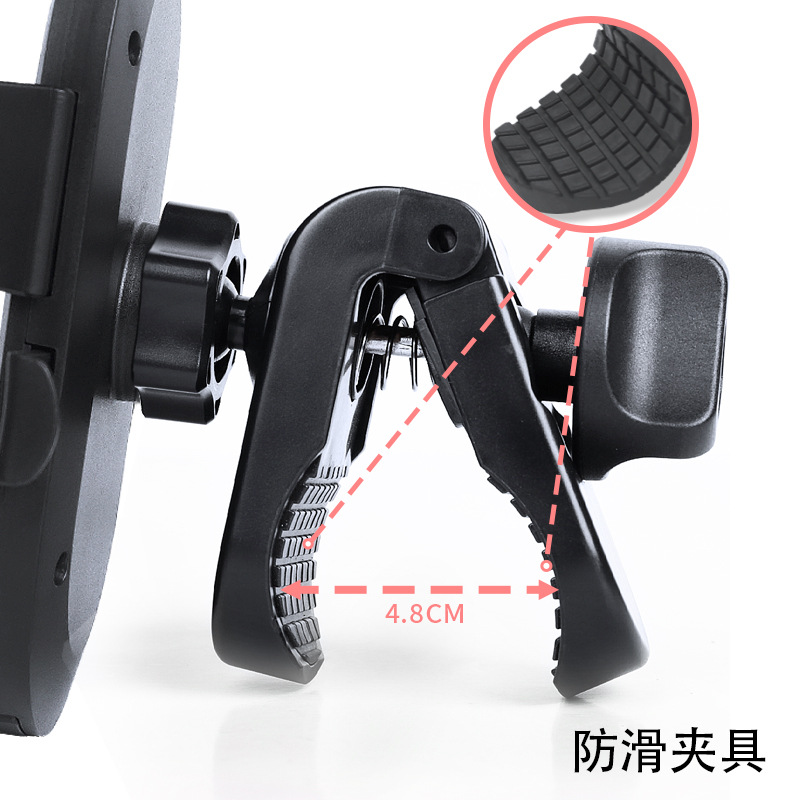 跨境婴儿车手机支架 自动锁紧单车电动摩托车360度旋转骑行手机架