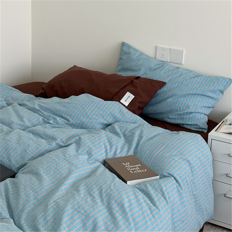Minimalist Pure Cotton Four-piece Bedding Set For All Seasons_voghion.com
