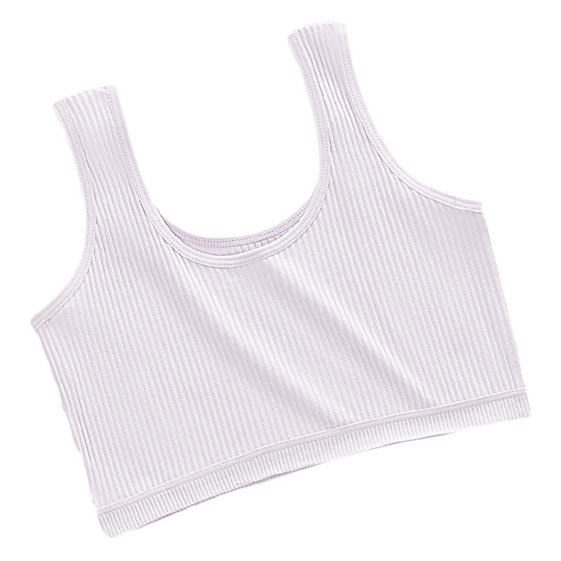 Жилетки для девочек старшего возраста, нижнее белье из чистого хлопка для школьниц, бюстгальтер для подростков с подкладками, без чашечек.