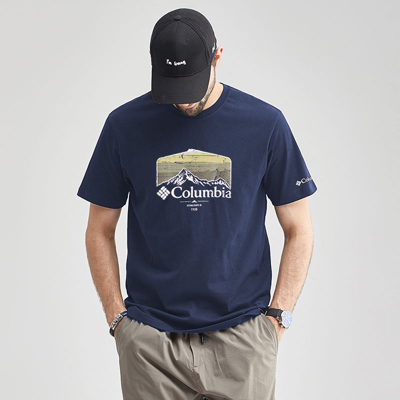 クロスボーダー割引漏れTシャツメンズ夏新作アウトドアスポーツレジャー通気性コットンラウンドネック半袖若者トレンド|undefined