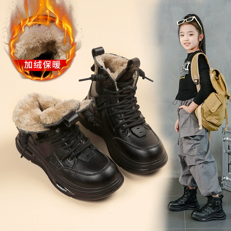 Martens детские демисезонные утепленные короткие сапоги для мальчиков ботинки коллекция 2024 года подходят для подростков