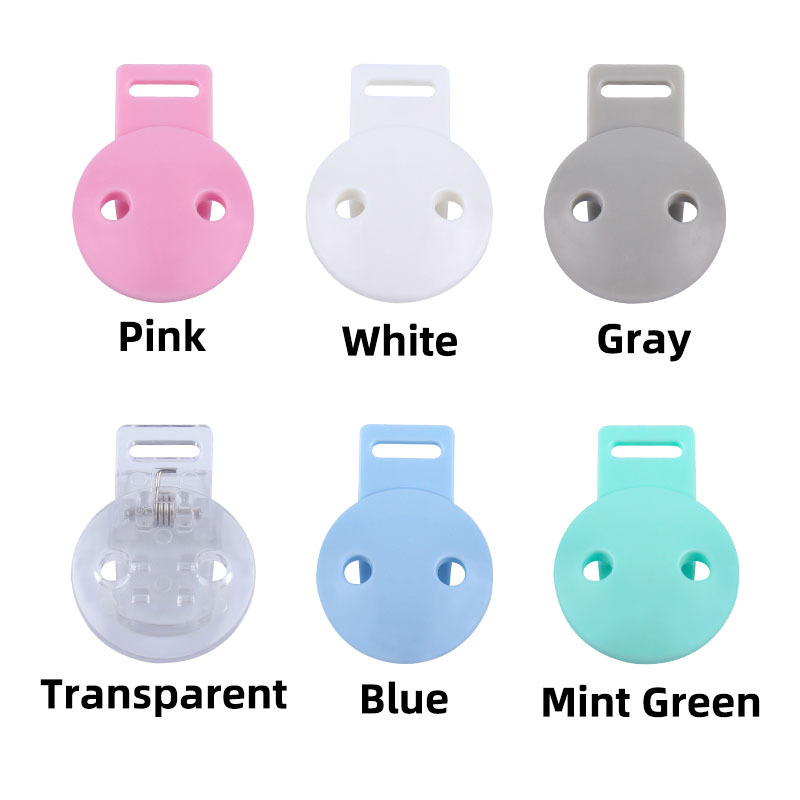 DIY nuevo bebé chupete cadena pañuelo cadena accesorios suministros infantiles chupete plástico cadena clip redondo