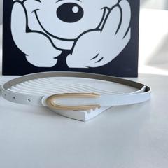 純牛皮細腰帶女士韓版時尚棕色皮帶配西褲裙子簡約百搭褲帶2023款