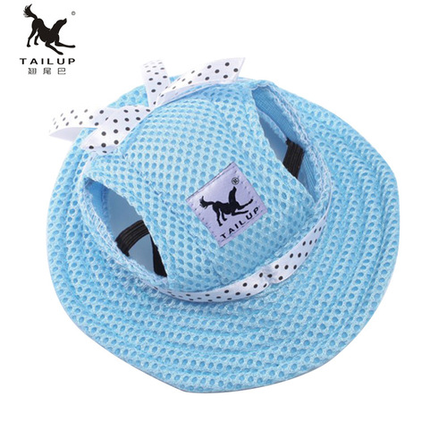 Tail Up/TAILUP Dog Fashion Cute Cotton Canvas Princess Baseball Sun Protection Sun Hat Supplies