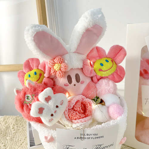 New Cute Cartoon Doll Kirby Bouquet Christmas Gifts Chinese Valentine's Day Bouquet Wholesale
