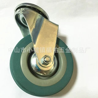 2寸3寸灰胶工业脚轮万向轮带刹车轮空调架货架推车轮洗衣机底座轮