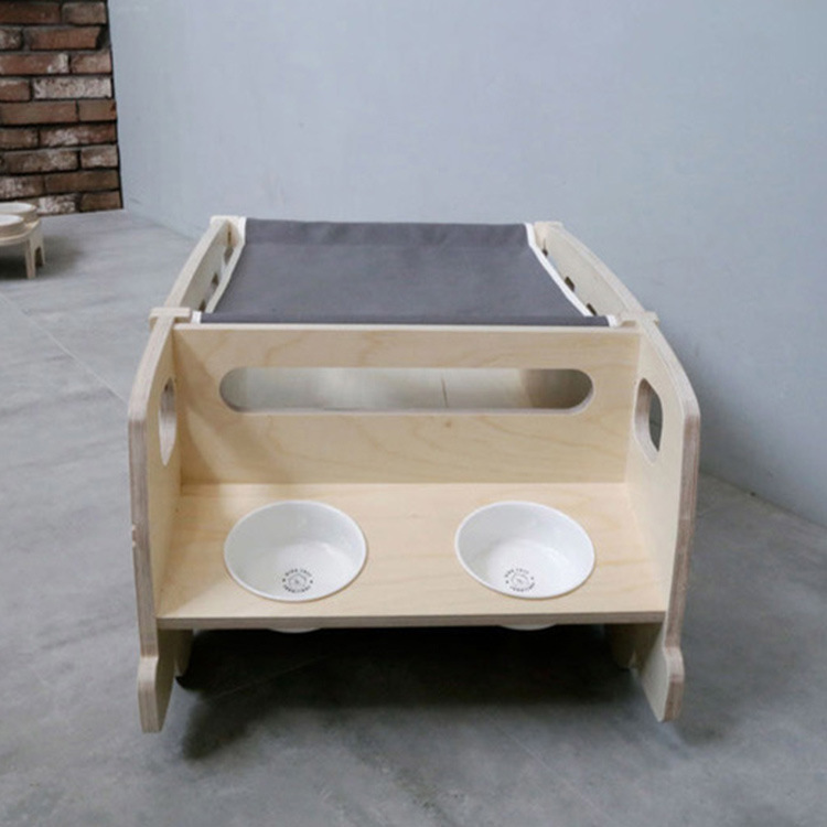 Coated birch bus cat hammock multifunctional dining table rice bowl…