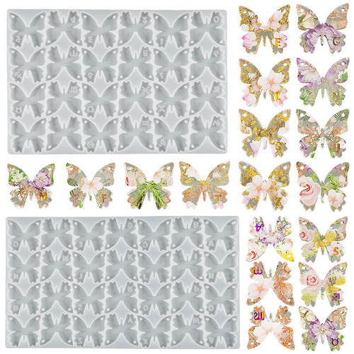 Poppy DIY Crystal Glue Resin Abrasive Butterfly Letter 12 Constellation Pendant Earrings Pendant Silicone Mold