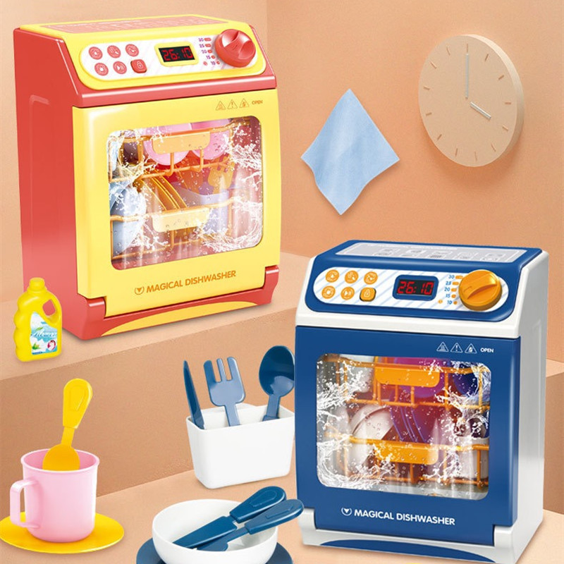 Cross-Border Five-Star Toy Dishwasher Simulation Kitchen Tableware Play House Interactive Housework Children's Toys Dropshipping