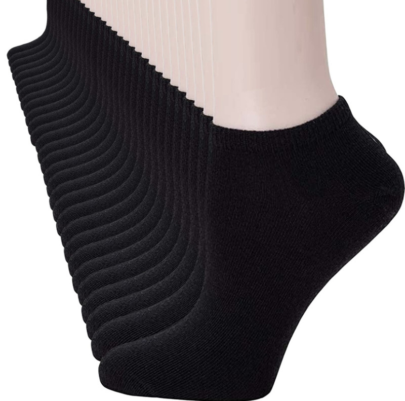 Cross-border men's low-end boat socks 12 pairs of 24 pairs of sports ankle socks plus size European size fat feet moisture wicking for men and women