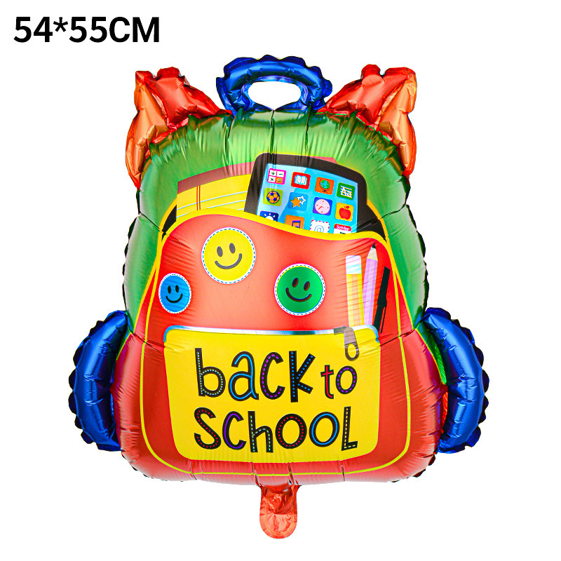 Balón escolar bolsas escolares papelería lápiz balón escolar temporada de retorno a la escuela globo de aluminio globo de ceremonia de apertura image 3
