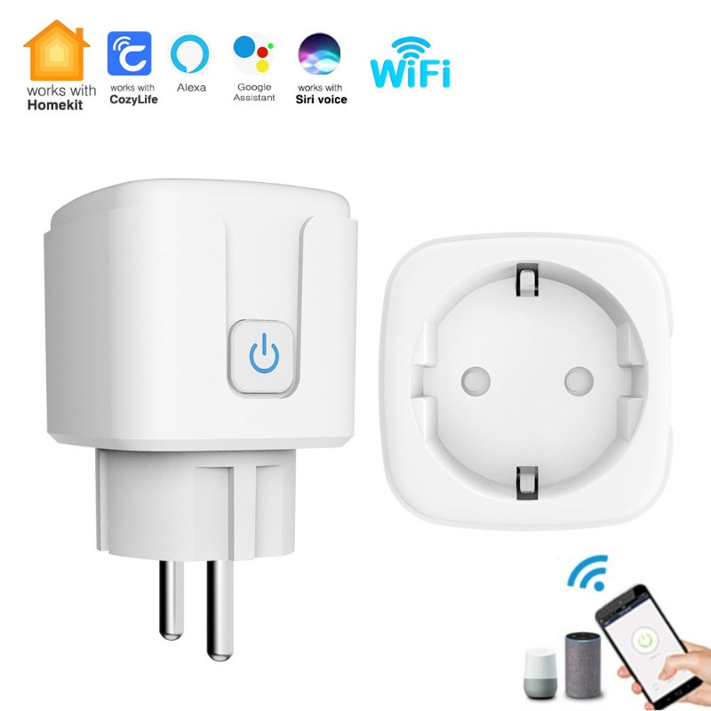 Smart EU Socket Homekit / cozylife cuenta regresiva tiempo de medición Alexa aplicación de teléfono móvil voz