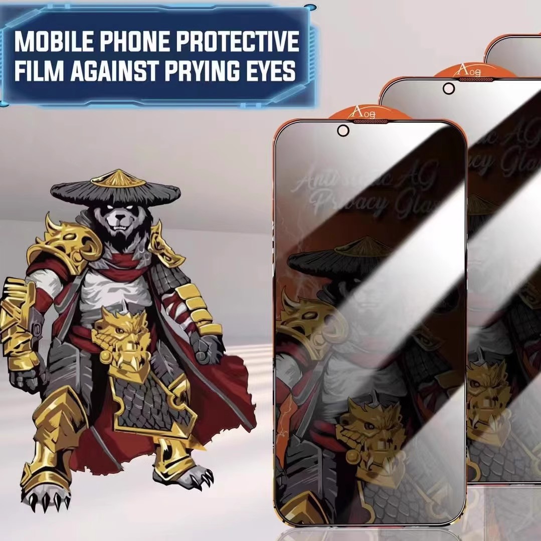 Hunter Series Is Suitable for 16E 16/15/14/Pro/Max Full Screen Bright Edge Frosted 11/Xs/Xr Tempered Film