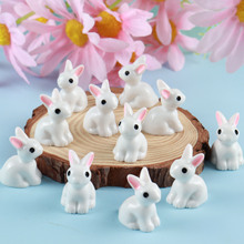 微景观苔藓小摆件 小耳朵小白兔 兔子 兔斯基 树脂工艺品装饰材料