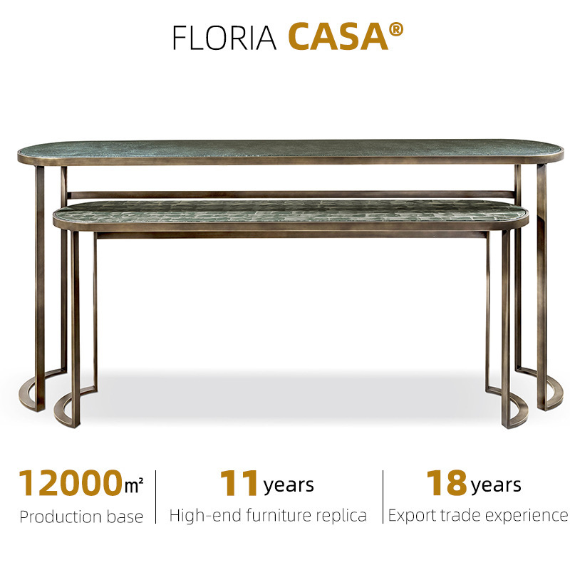 Cantori Replica Neoclassical Metal Console Postmodern Light Luxury Entryway Cabinet Decorative Altar